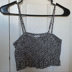 AMERICAN EAGLE CHEETAH PRINT CROPPED TANK